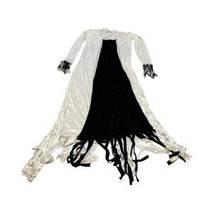 Elegant Black and White Long Dress